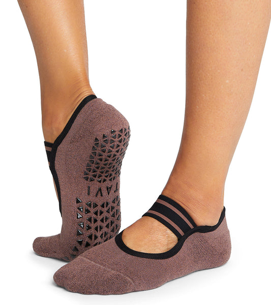 Tavi Lola Yoga Grip Socks Clove Stripes